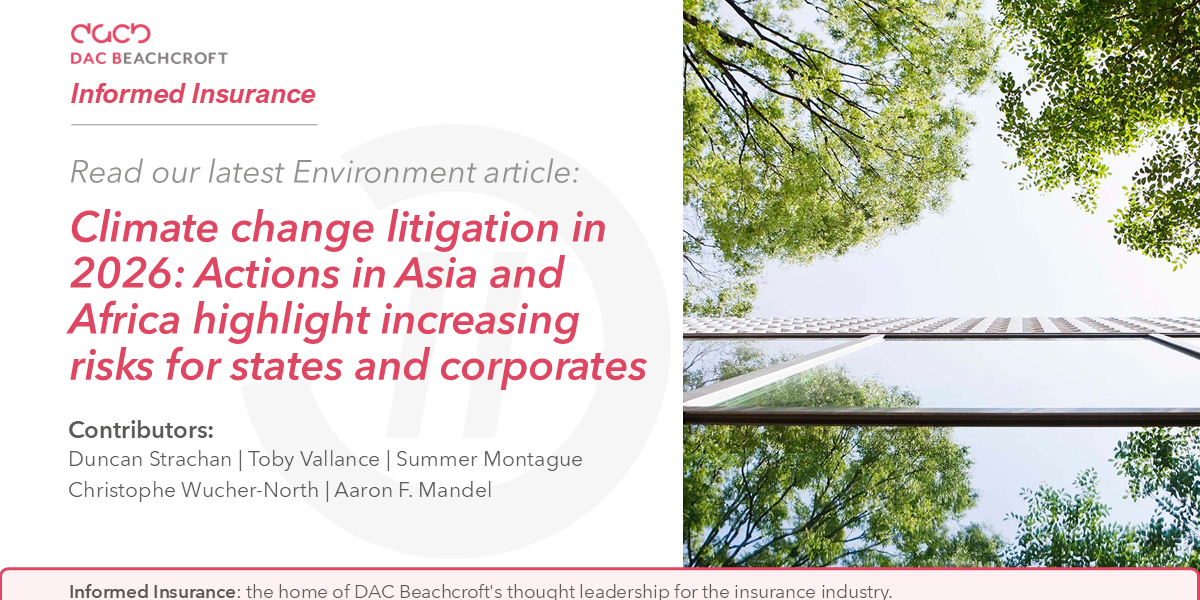 Climate change Litigation insights for 2026 | Informed Insurance