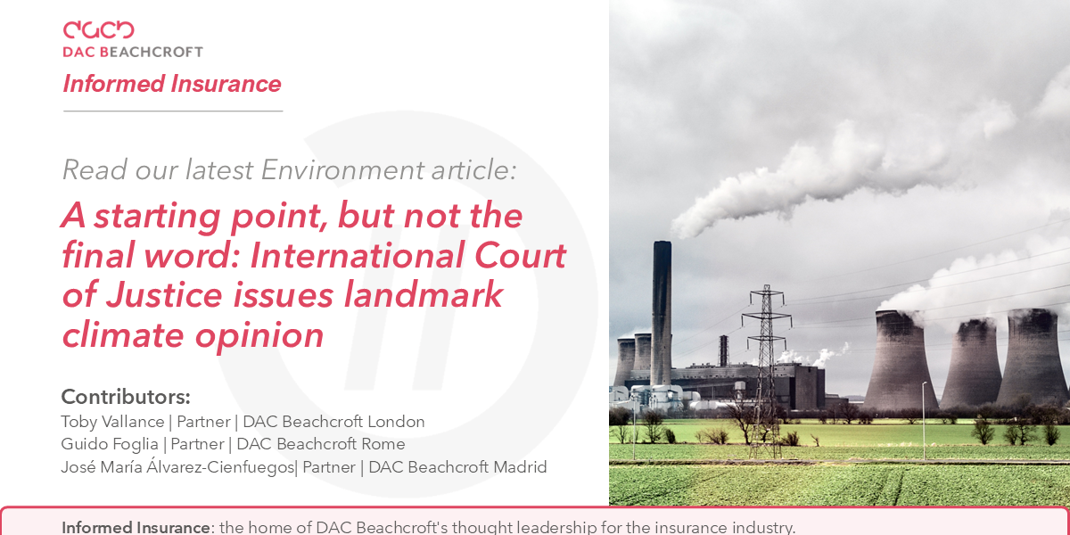 International Court of Justice issues landmark climate opinion ...