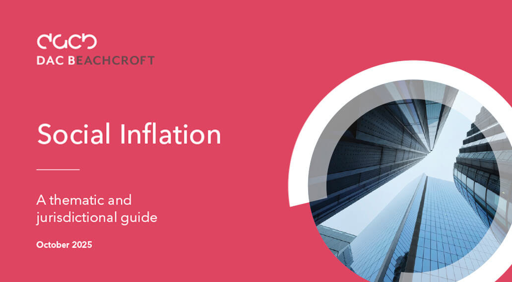Cover page of Social Inflation guide October 2025